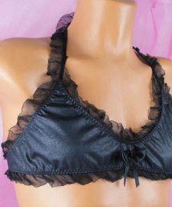 sissy leather bra