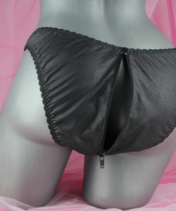 Leather Zipper Panties