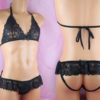 floral sissy lace set