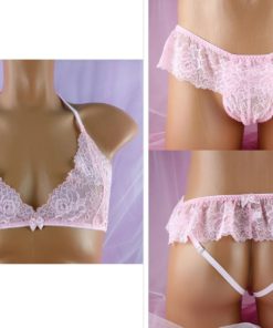 floral sissy lace set