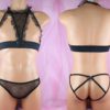 black sissy harness set