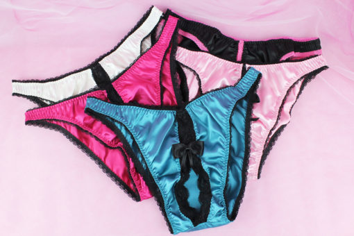 Satin Panties With Open Front