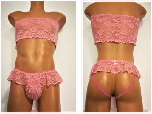 Lace Set - Strapless Bra And Panties