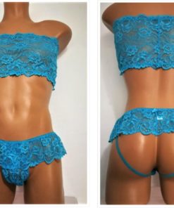 Lace Set - Strapless Bra And Panties