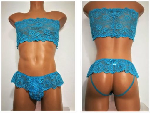 Lace Set - Strapless Bra And Panties