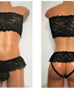 Lace Set - Strapless Bra And Panties