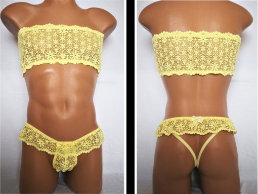 Lace Set - Strapless Bra And Panties