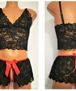 black sissy lingerie set