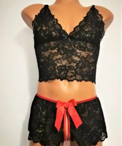 black sissy lingerie set