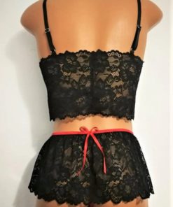 black sissy lingerie set