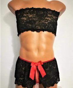 black sissy lingerie set