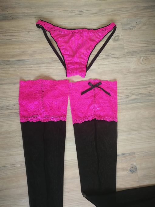 sissy lingerie stocking set