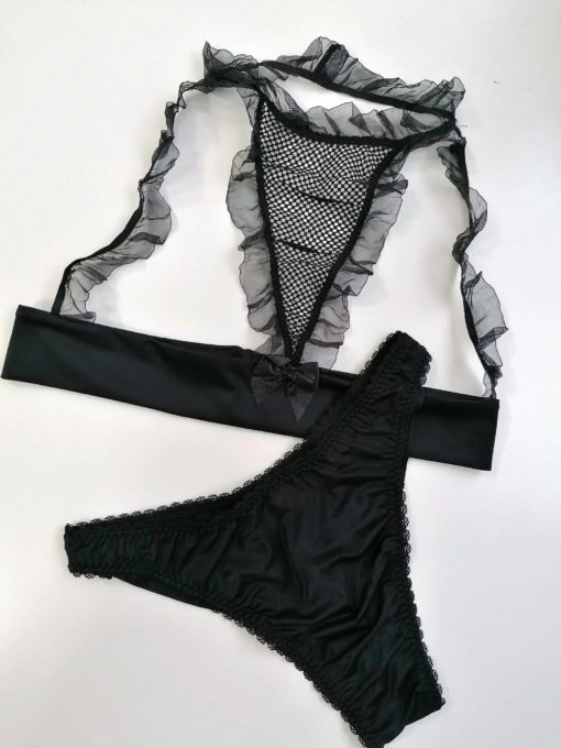 black sissy lingerie set