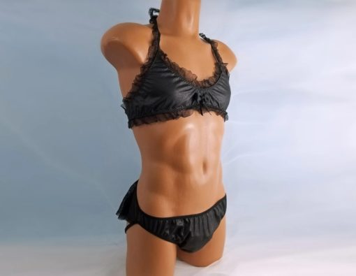 men's black lingerie set