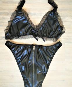 leather sissy lingerie