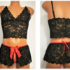 black sissy lingerie set