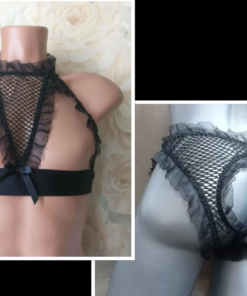 black sheer sissy lingerie