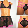 black sissy lingerie set