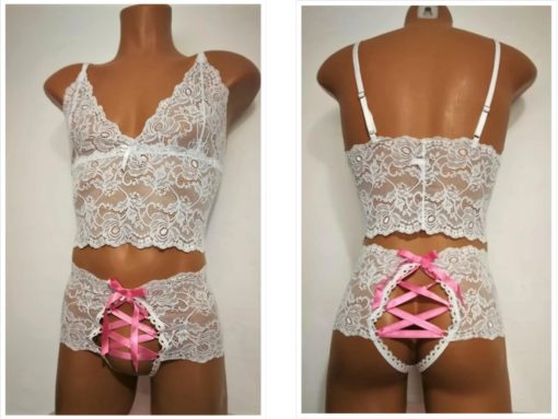 sissy lace set