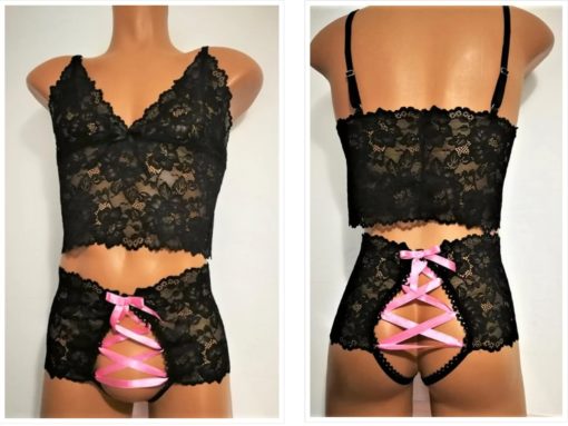 sissy lace set