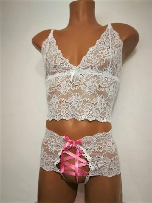 sissy lace set