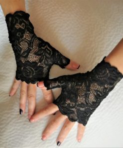 short sissy lace gloves