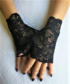 short sissy lace gloves