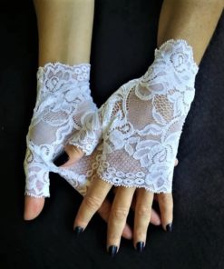 short sissy lace gloves