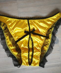 yellow satin panties