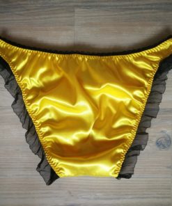 yellow satin panties