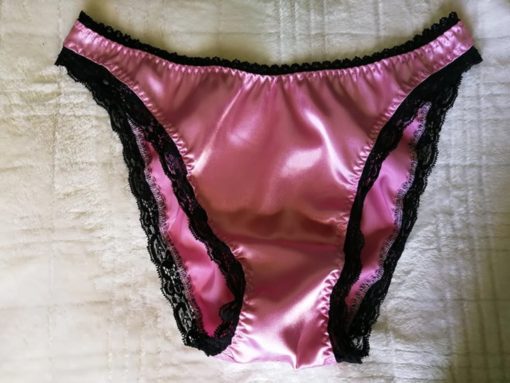 pink satin sissy panties