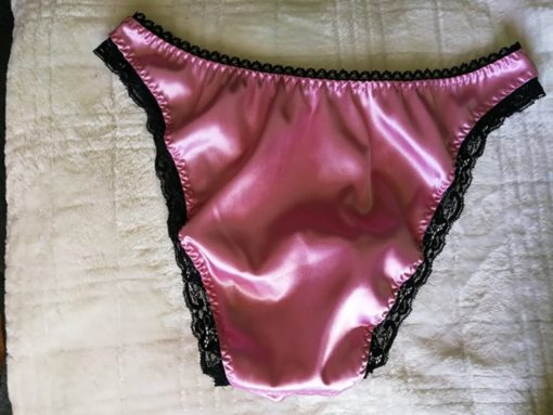 pink satin sissy panties